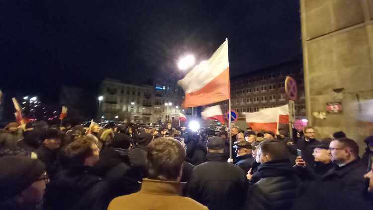 Protest w Łodzi