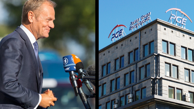 Donald Tusk | Warszawa, Nowy Świat, PGE