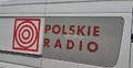 Furgonetka z logiem Polskiego Radia