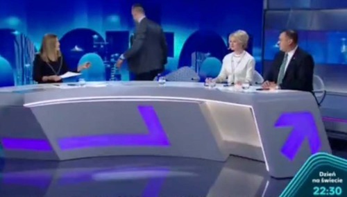 Janusz Kowalski wyszedł ze studia Polsat News