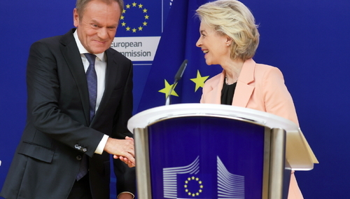 Donald Tusk, Ursula von der Leyen