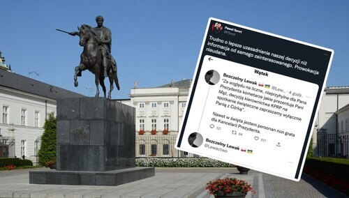 „Bezczelny lewak” skarży się, że nie dostał zaproszenia do Pałacu Prezydenckiego. Szef gabinetu reaguje
