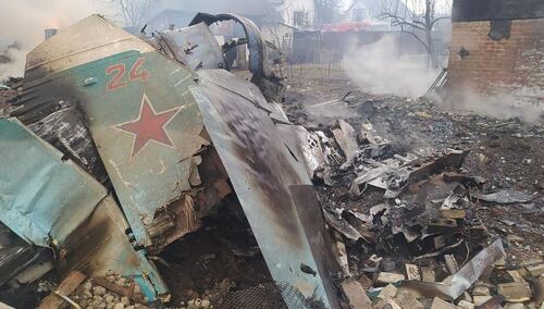 Zestrzelony rosyjski bombowiec Su-34