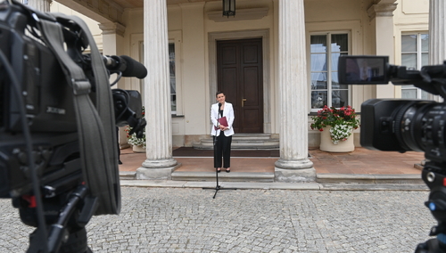 Konferencja prasowa, minister Marta Cienkowska