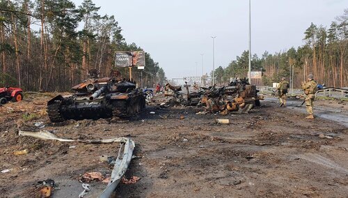 zniszczony rosyjski sprzęt wojskowy