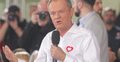Donald Tusk podczas spotkania w Morągu