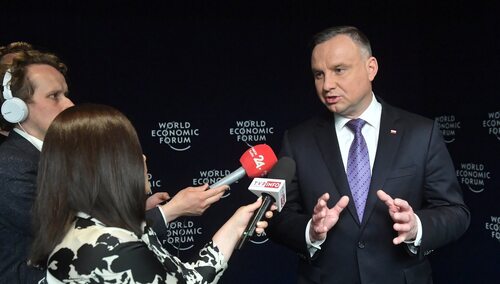 Andrzej Duda w Davos o sprawie niemieckich czołgów dla polski: Jest to dla nas duży zawód