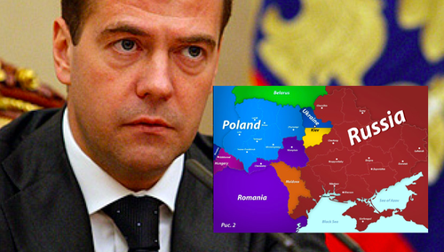 Nowe granice Polski na „mapie świata Miedwiediewa”
