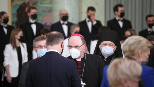 Andrzej Duda, abp Wojciech Polak, bp Andrzej Malicki