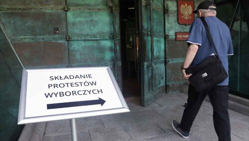 Składanie protestów wyborczych w siedzibie Sądu Najwyższego w Warszawie