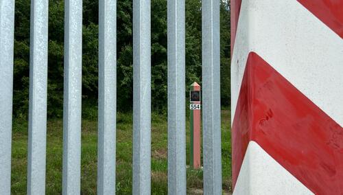 Zapora na granicy polsko-białoruskiej