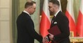 Prezydent Andrzej Duda oraz nowy minister nauki Marcin Kulasek