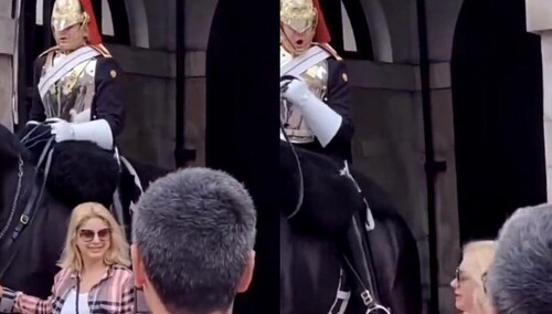 Gwardzista brytyjskiej królowej nie wytrzymał 