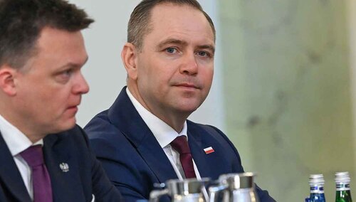 Prezydent elekt Karol Nawrocki na posiedzeniu RBN