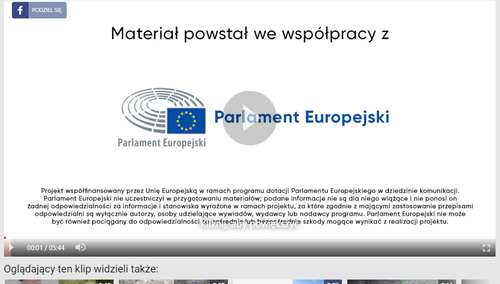 Plansza informująca o finansowaniu przez UE