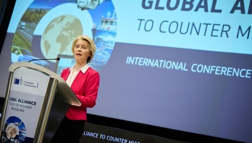 Ursula von der Leyen na konferencji Globalnego Sojuszu na rzecz Zwalczania Przemytu Migrantów