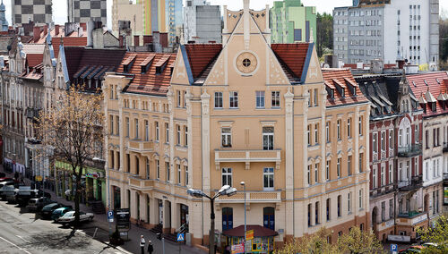 Panorama centrum Zgorzelca z osiedlem na Konarskiego w tle