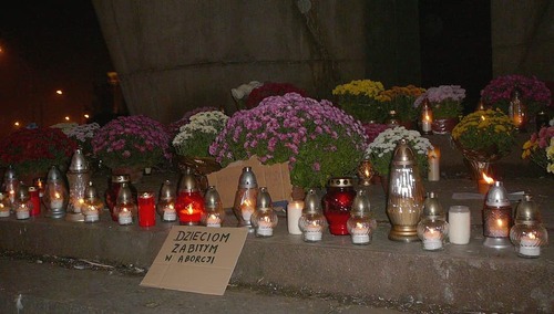 znicze ofiarom aborcji w Rzeszowie