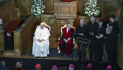 Papież Franciszek na Katolickim Uniwersytecie w Leuven