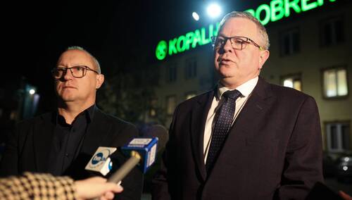 Na zdjęciu Prezes Węglokoks-Kraj Grzegorz Wacławek i wiceprezes zarządu Węglokoks-Kraj ds. technicznych Krzysztof Jamka