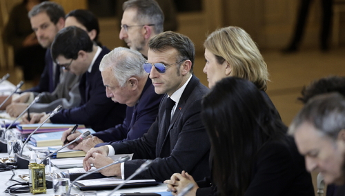 Emmanuel Macron w Pałacu Elizejskim, Paryż