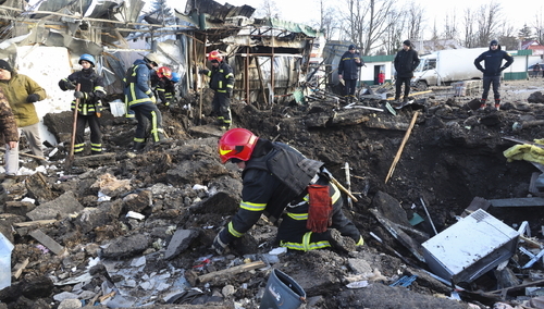 skutki ostrzału w obwodzie charkowskim