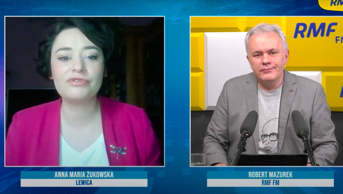 [WIDEO] „Mężczyźni mogą rodzić dzieci? Może i ja bym został matką”. Mazurek nie odpuścił Żukowskiej