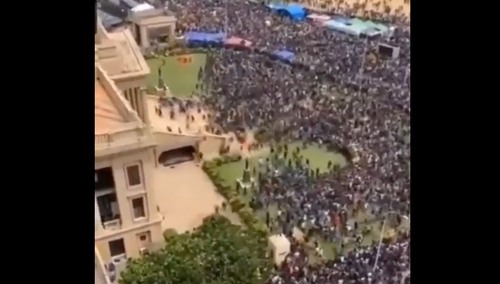 Protestujący wdarli się rezydencji prezydenta Sri Lanki. Jest nagranie [WIDEO]