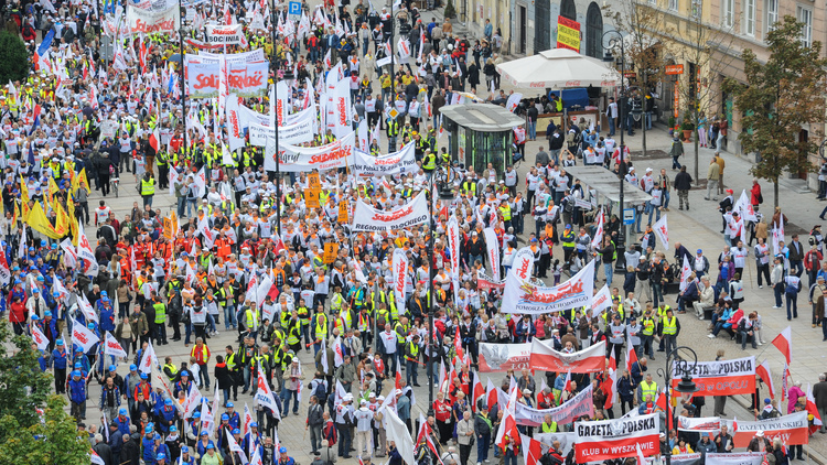 Manifestacja Solidarności - zdjęcie poglądowe
