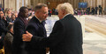 Donald Trump wita się z Andrzejem Dudą w katedrze Notre Dame