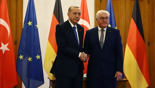 Prezydent Turcji Recep Tayyip Erdogan i prezydent Niemiec Frank-Walter Steinmeier