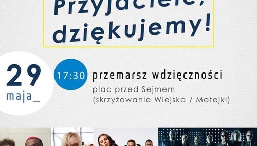 "Przyjaciele, dziękujemy". Dziś w Warszawie o 17.30 przemarsz wdzięczności Ukraińców