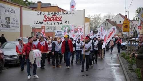 Protest pracowników ZPS "Karolina"