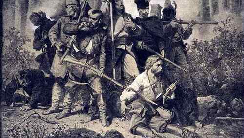 Jedna z bitew podczas powstania styczniowego