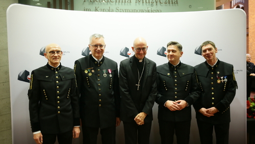 Tomasz Rogala, Rajmund Horst, Andrzej Paniczek, Adam Gorszanów, abp Adrian Galbas 