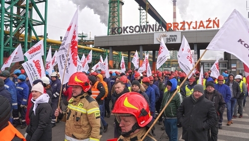 Pikieta pracowników JSW Koks