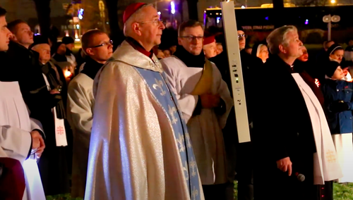 Abp Stanisław Gądecki, procesja światła w Poznaniu