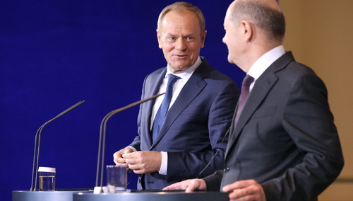 Donald Tusk i Olaf Scholz w Berlinie