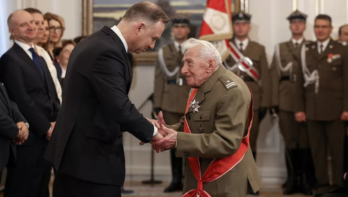 Prezydent Andrzej Duda i Zenon Wechmann