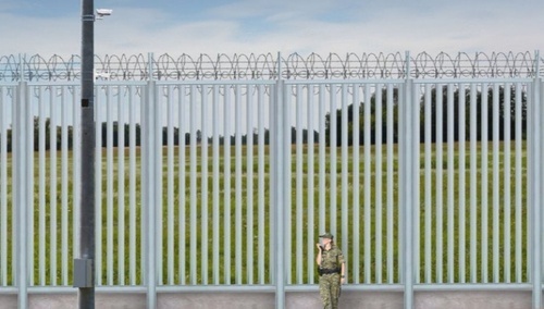 Wizualizacja zapory na granicy