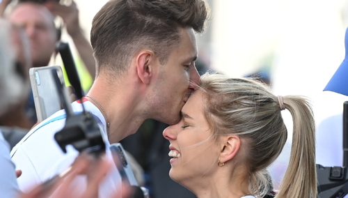 Aleksandra Mirosław z mężem