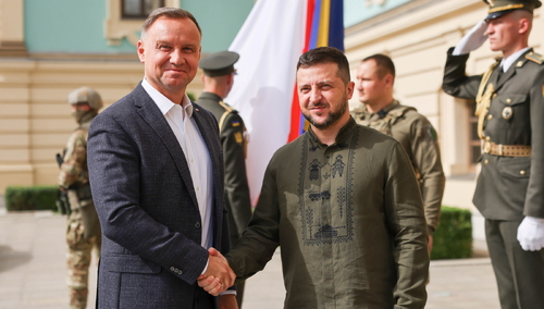 Zełenski: Chciałem otworzyć w Kijowie Aleję Odwagi, gdzie zawsze będzie na niej nazwisko prezydenta Andrzeja Dudy