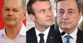 Olaf Scholz, Emmanuel Macron, Mario Draghi
