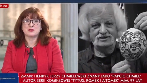 [video] Redaktor TVP o śmierci "Papcia Chmiela": "Odszedł do Pana". Posłanka Lewicy: "Nie bardzo rozumiem jakiego Pana"