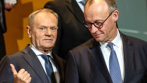 Donald Tusk i Friedrich Merz