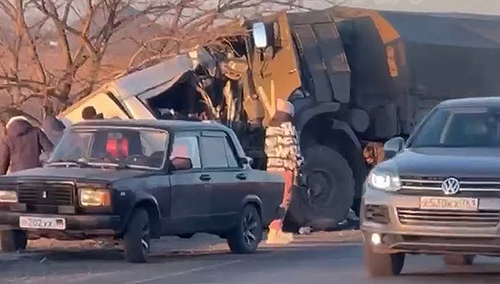 Wypadek na drodze w Donbasie