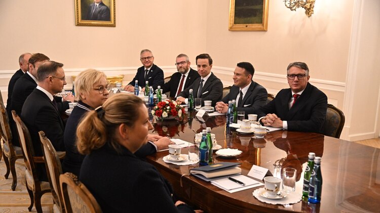 Spotkanie przedstawicieli Konfederacji z prezydentem Andrzejem Dudą