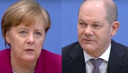 Angela Merkel i Olaf Scholz
