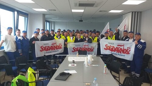 Pracownicy Sofidel strajkują od 5 maja, fot. NSZZ "S" Sofidel