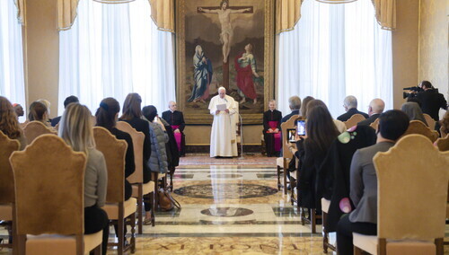 Papież Franciszek z delegacją konferencji przeciwko pracy nieletnich